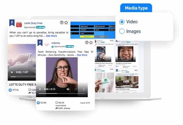 competitor filters by content type